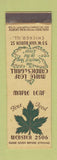 Matchbook Cover - Maple Leaf Candies Grill Chicago IL SAMPLE WEAR