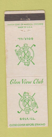 Matchbook Cover - Glen View Golf Club Golf IL WORN