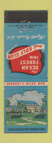 Matchbook Cover - Ocean Forest Inn Golf Club Myrtle Beach SC