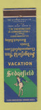 Matchbook Cover - Sedgefield Inn Tennis Golf Greensboro NC