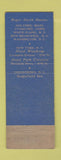 Matchbook Cover - Sedgefield Inn Tennis Golf Greensboro NC