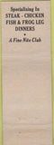 Matchbook Cover - Light House Club Burlington IA