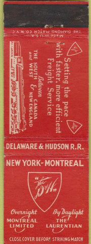 Matchbook Cover - New York Montreal Railroad