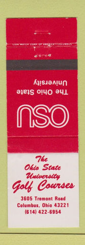 Matchbook Cover - Ohio State University Golf Courses Columbus OH