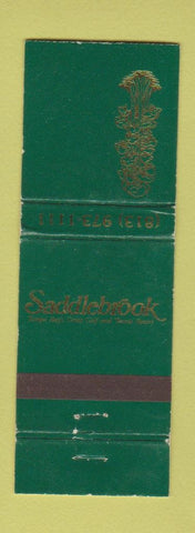 Matchbook Cover - Saddlebrook Golf Tennis Resort Tampa FL WEAR