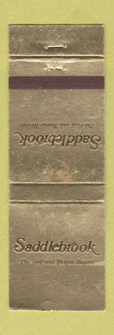Matchbook Cover - Saddlebrook Golf Tennis Wesley Chapel FL WORN