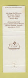 Matchbook Cover - Saddlebrook Golf Tennis Wesley Chapel FL WORN