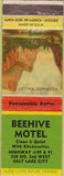 Matchbook Cover - Beehive Motel Salt Lake City UT