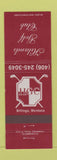 Matchbook Cover - Hilands Golf Club Billings MT