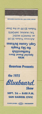 Matchbook Cover - Bluebeard Show San Gabriel CA