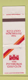 Matchbook Cover - Pittsburgh Golf Club PA WEAR