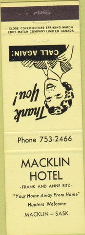 Matchbook Cover - Macklin Hotel SK girlie