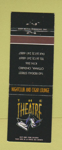 Matchbook Cover - The Theatre Nightclub Ottawa ON