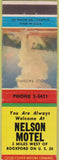 Matchbook Cover - Nelson Motel Rockford IL
