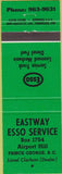 Matchbook Cover - Esso Oil Gas Prince George BC Canada
