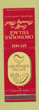 Matchbook Cover - Oronoque Village Golf Country club Stratford CT
