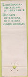Matchbook Cover - Vera Megowen Restaurant Evanston IL