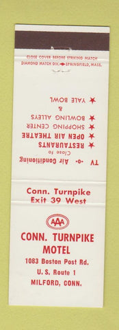 Matchbook Cover - Connecticut Turnpike Motel Milford CT