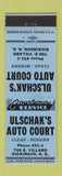 Matchbook Cover - Ulschak's Auto Court Motel Dickinson ND low phone #