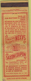 Matchbook Cover - Saxon's Inc Charlotte NC