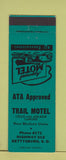 Matchbook Cover - Trail Motel Gettysburg SD low phone #