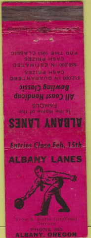 Matchbook Cover - Albany Lanes Bowling OR