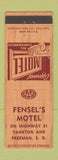 Matchbook Cover - Fensel's Motel Freeman SD