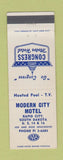 Matchbook Cover - Modern City Motel Rapid City SD