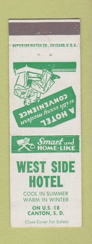 Matchbook Cover - West Side Hotel Canton SD
