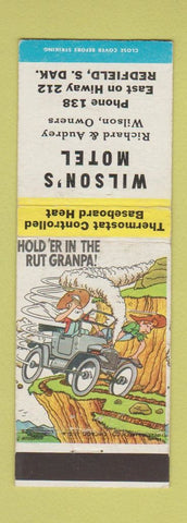 Matchbook Cover - Wilson's Motel Redfield SD Hillbilly low phone #