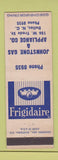 Matchbook Cover - Johnstone Gas Appliance Frigidaire  Dallas NC