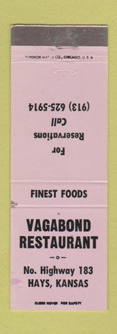 Matchbook Cover - Vagabond Restaurant Hays KS