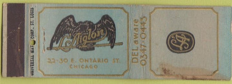Matchbook Cover - L'Aiglon Chicago IL 30's restaurant