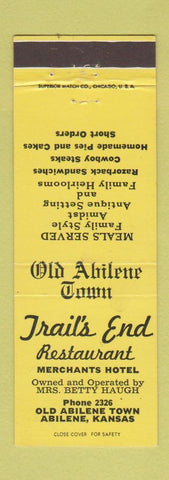 Matchbook Cover - Trail's End Restaurant Abilene KS