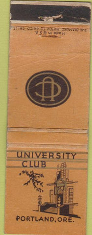 Matchbook Cover - University Club Portland OR WEAR