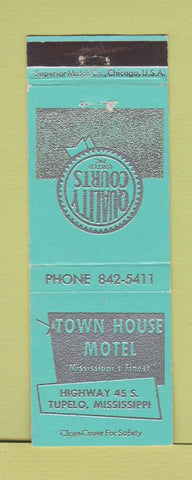Matchbook Cover - Town House Motel Tupelo MS