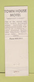 Matchbook Cover - Town House Motel Tupelo MS