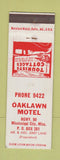 Matchbook Cover - Oaklawn Motel Mississippi City MS