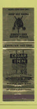 Matchbook Cover - Cedar Inn Steak Hoiuse Cavalier ND