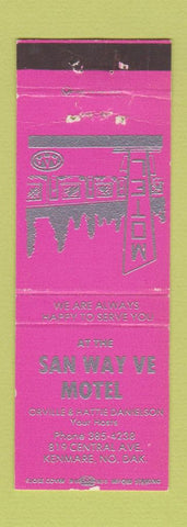 Matchbook Cover - San Way Ve Motel Kenmare ND