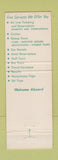 Matchbook Cover - Welcome Aboard Vacation Center New Britain Meriden CT