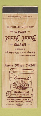 Matchbook Cover - Tradewinds Restaurant New London CT