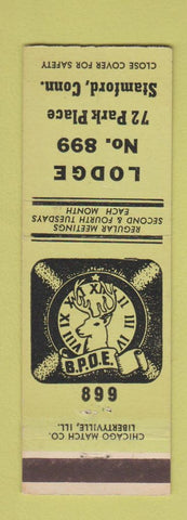 Matchbook Cover - Elks Lodge Stamford CT