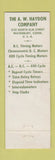 Matchbook Cover - AW Haydon Company Timing Motors Waterbury CT