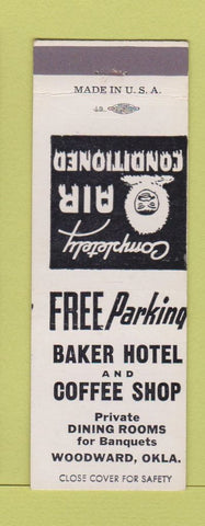 Matchbook Cover - Baker Hotel Coffee Shop Woodward OK