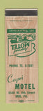 Matchbook Cover - Capri Motel Erie PA