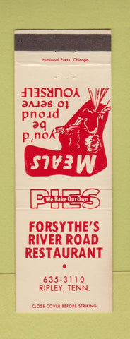 Matchbook Cover - Forsythe's River Road Restaurant Ripley TN