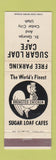 Matchbook Cover - Sugar Loaf Cafe Cedar City UT WEAR