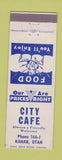Matchbook Cover - City Cafe Kanab UT low phone #