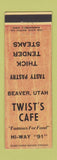 Matchbook Cover - Twist's Cafe Beaver UT